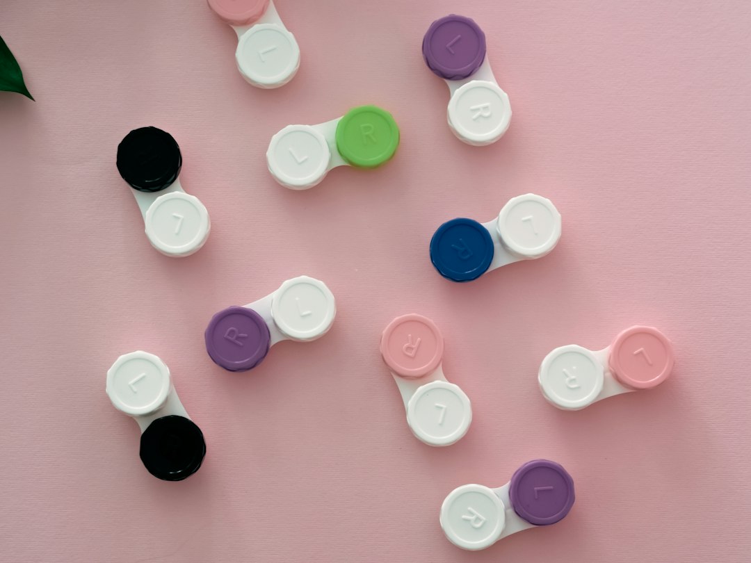 Clean contact lens cases arranged for safe lens storage